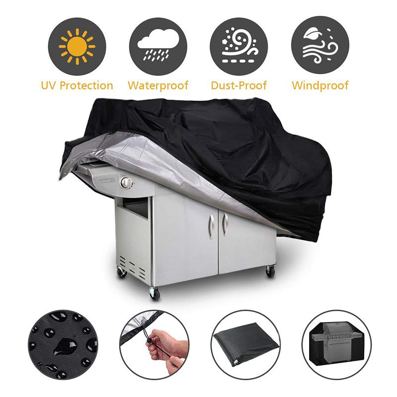 5 Size BBQ Grill Barbeque Cover Anti-Dust Waterproof Weber Heavy Duty Charbroil BBQ Cover Outdoor Rain Protective Barbecue Cover_voghion.com