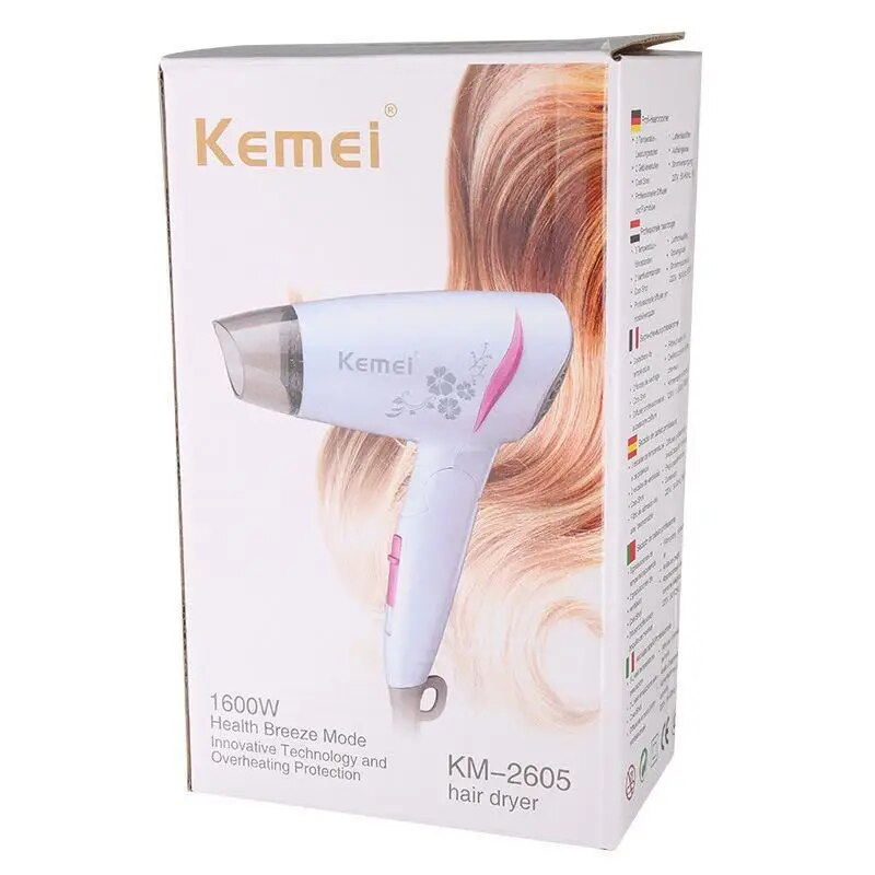 Kemei KM-2605 faltbarer Haartrockner für Studenten und Reisen_voghion.com