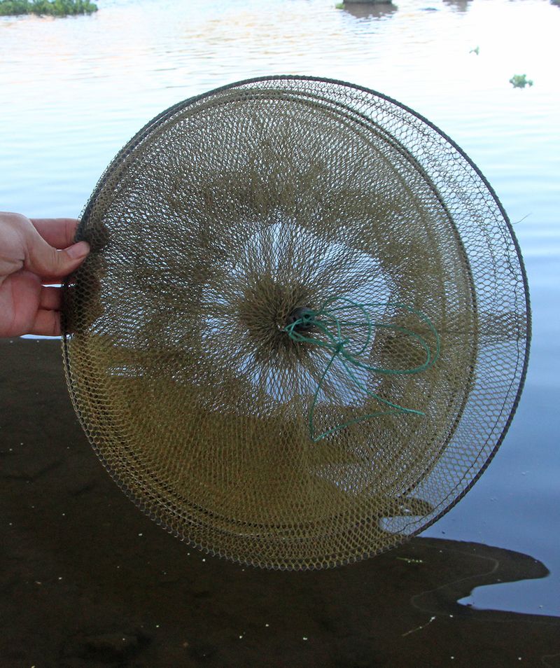 FISHKING Fish Protection Plastic Ring Hanging Glue Edge Fishing Net Nylon Foldable Drawstring Simple Lightweight Three_voghion.com