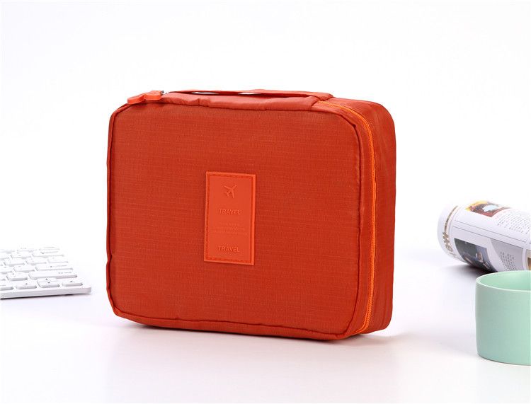 Trousse de toilette de voyage de grande capacité version coréenne de deuxième génération, trousse de maquillage, sac de rangement portable, sac carré multifonctionnel_voghion.com