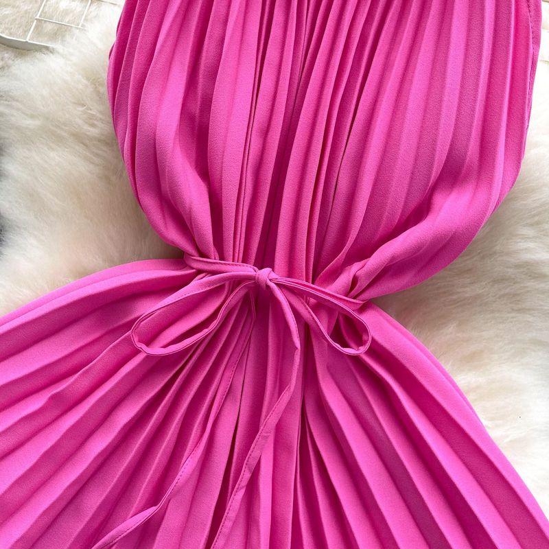 Women's female summer hot girl chic light luxury all-match pleated vest French top_voghion.com