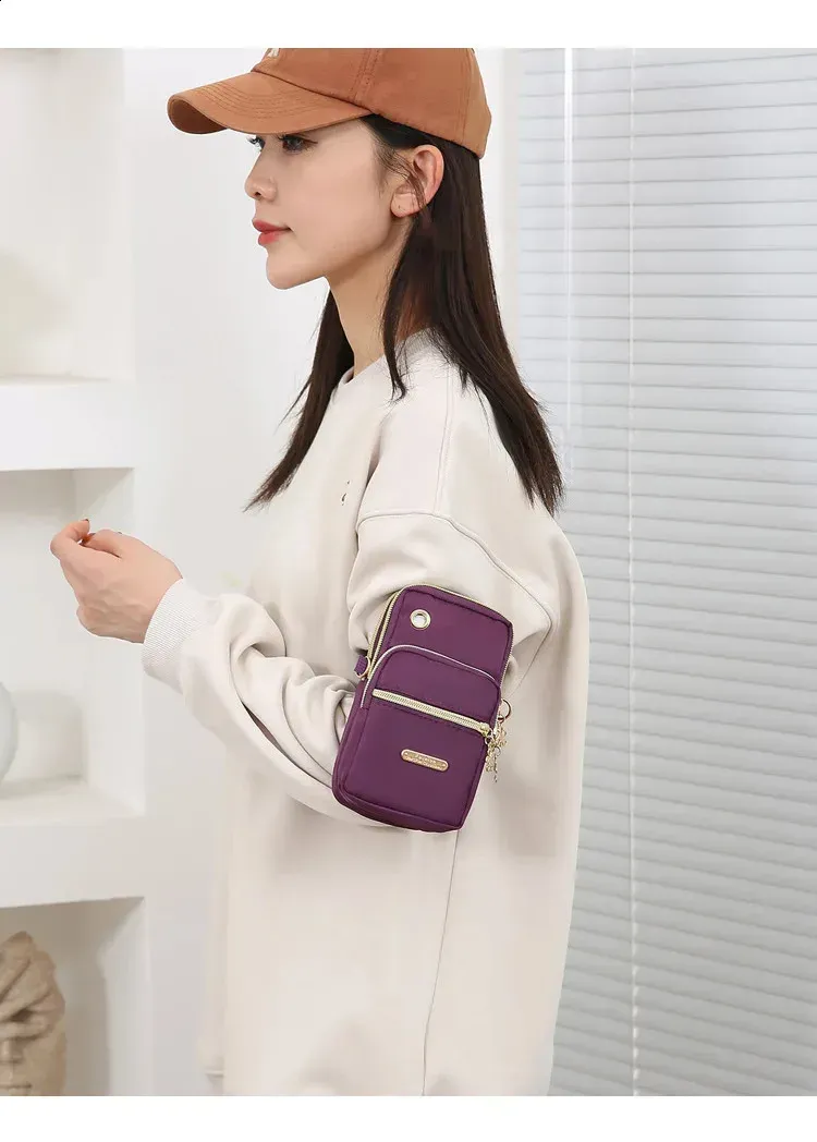 Casual Waterproof Nylon Crossbody Bags Women Messenger Shoulder Female Small Cell Phone Handbags Purses Sports Pouch Bag_voghion.com