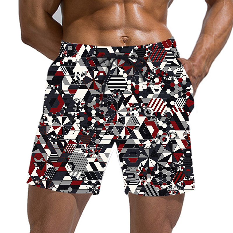 3D-Shorts, Sommer, neue, schnell trocknende Strand-Badeshorts, Herren-Hip-Hop-Shorts, Strandbekleidung_voghion.com