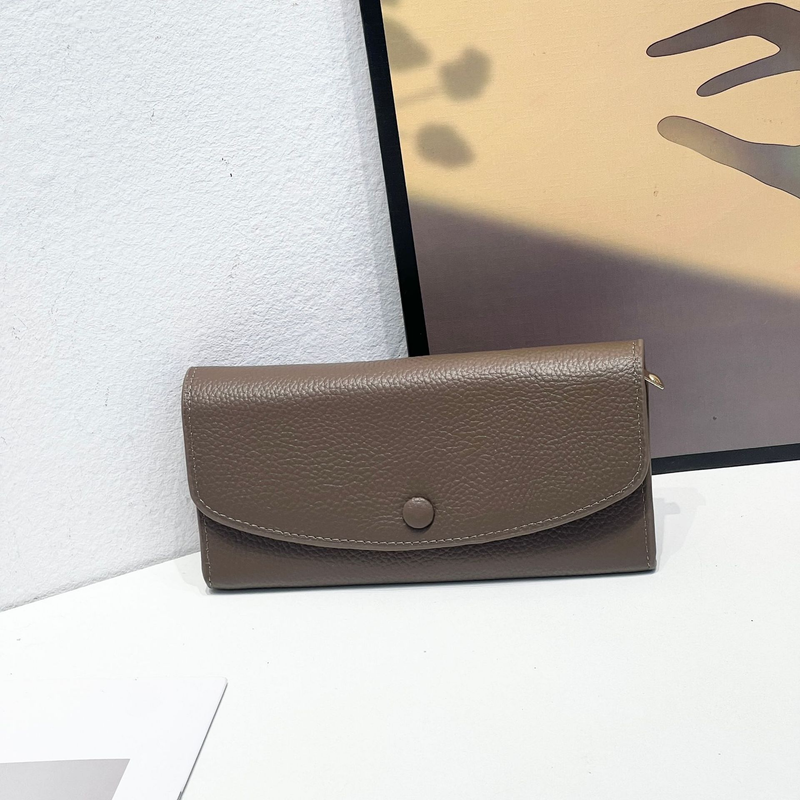 Echtes Vollrindleder Handgeldbörse, Reißverschlusstasche, langes Damenleder_voghion.com