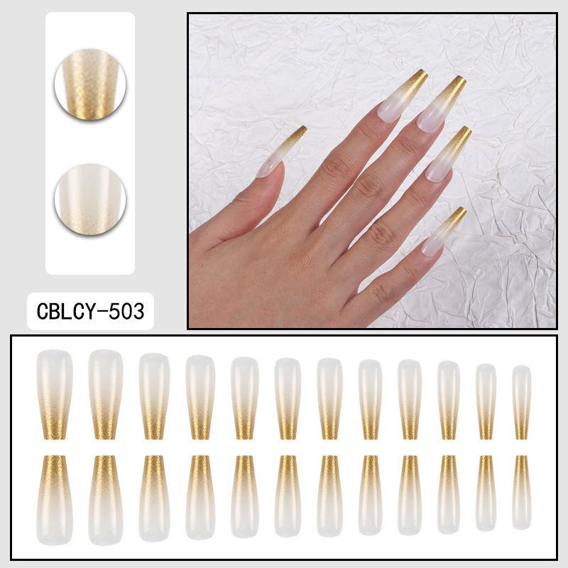 Elegante French Aurora Cat Eye Press-On-Nägel mit Strasssteinen – lange, glamouröse und wiederverwendbare Kunstnägel für Frauen_voghion.com