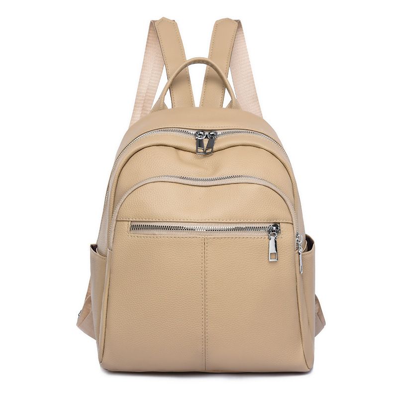 Spring 2024 Urban Simplicity PU Leisure Travel Women's Backpack_voghion.com