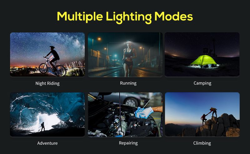 Faro LED Smiling Shark, faro anteriore luminoso con ampio angolo di 230°, 3 strisce bianche, sensore di movimento ricaricabile e impermeabile_voghion.com