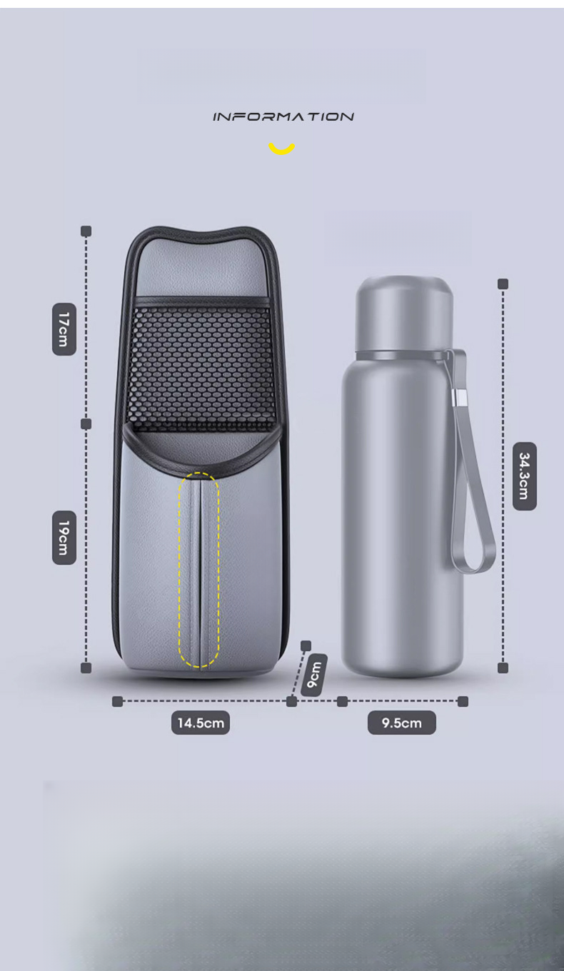 Portabicchieri per auto, sedile, borsa riscaldante per riporre oggetti, bollitore impermeabile e isolato per auto, fissaggio del sedile_voghion.com