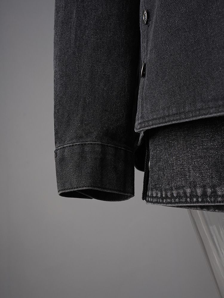 Edgy Denim Jacket & Shorts Set – Oversized Streetwear Co-ord With Distressed Details (S-L, Spring Y2K Revival)_voghion.com