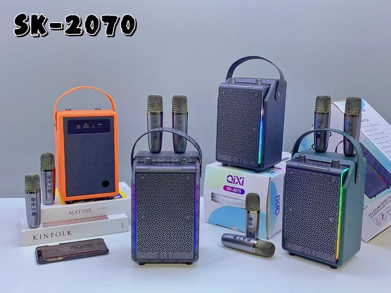Neu SK-2070 Bluetooth tragbares außenmikrofon, Karaoke-All-in-One-Lautsprecher, drahtloser Handlautsprecher_voghion.com