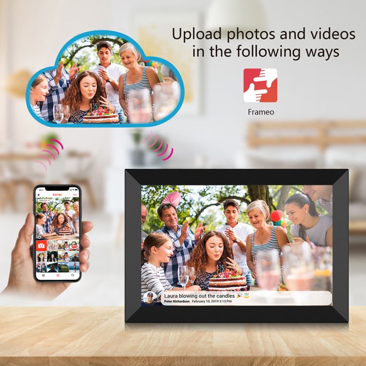 Digitale 10.1 pollici Frameo Cloud Frame Smart Touch WiFi Remote Photo Transfer Hot_voghion.com