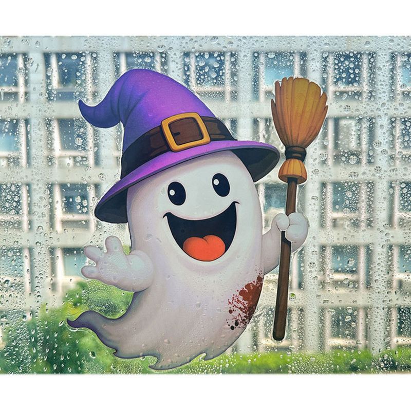 Bat Pumpkin Ghost Static Cling Halloween Party Decoration Skull Spider Glass Stickers_voghion.com