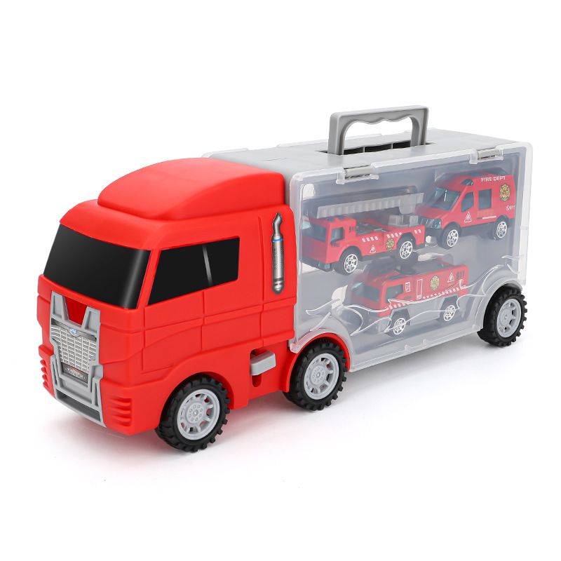 Simulação de veículo de engenharia de armazenamento de liga, caminhão de bombeiros, modelo de série de veículo policial especial, scooter de catapulta,_voghion.com