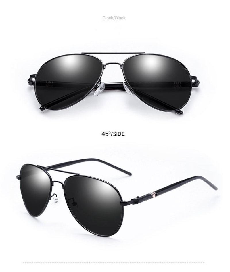Neuheiten Klassische Polarisierte Sonnenbrille Für Männer Zum Autofahren Retro Metall Angeln Marke Designer Schwarz Pilot Sonnenbrille Männlich UV400 Schutzbrille_voghion.com