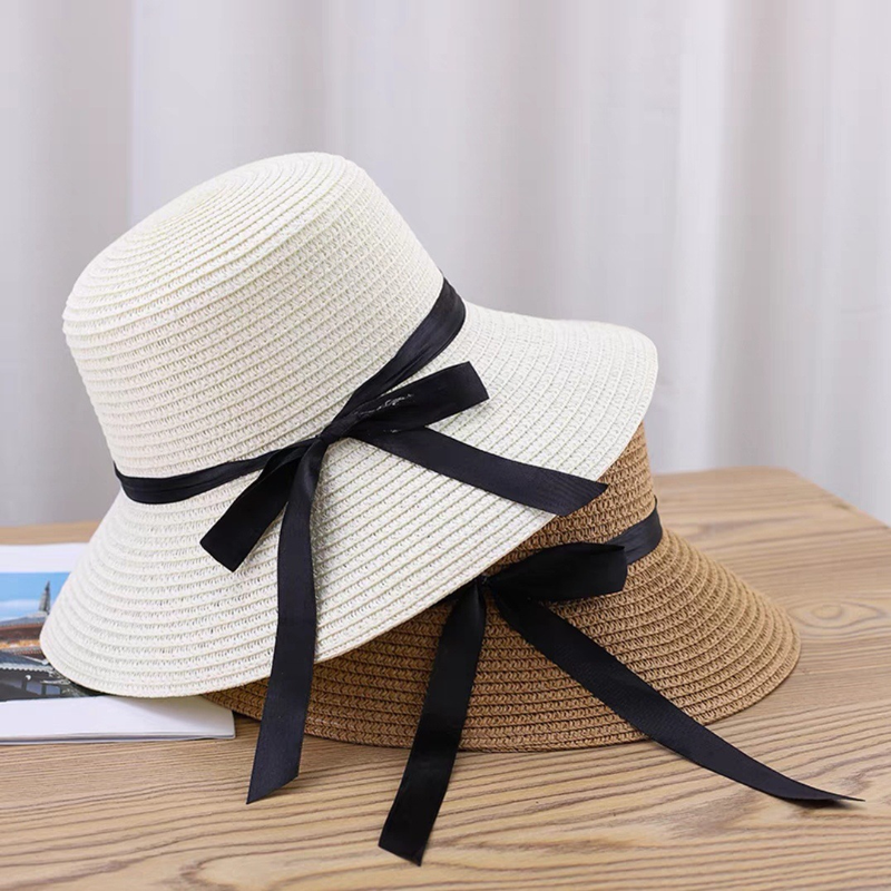 Strohhut für Damen, Sommer, koreanische Version, vielseitiger Sonnenhut, Sonnenschutz für Damen, dünner Urlaub am Meer, faltbarer Strand-Sonnenhut_voghion.com