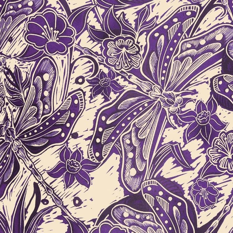 Traje de baño de una pieza con estampado de libélula púrpura hueco con cordón en la cintura de nuevo estilo para mujer y traje de falda cruzada estilo popular_voghion.com