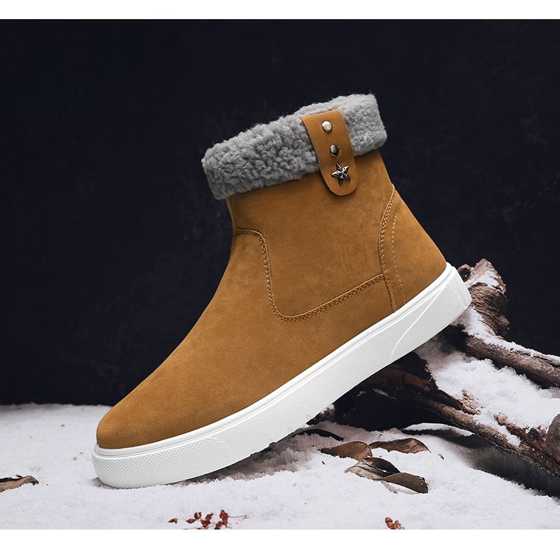 Winter Schneestiefel Warme Baumwollschuhe Mode Baumwollstiefel Herrenschuhe_voghion.com