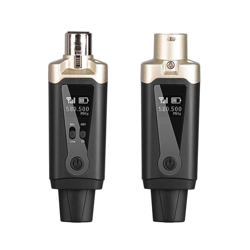 Adattatore convertitore XLR per sistema di microfoni wireless Depusheng MA5 UHutomatic Trasmettitore Configurazione per microfono dinamico a condensatore_voghion.com