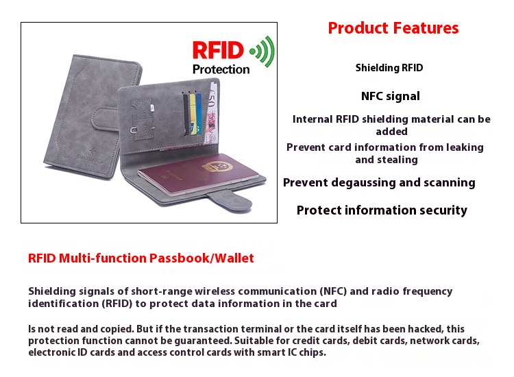 Uus RFID-passi kott lihtsa pandla ja multifunktsionaalse identifitseerimiskotiga meestele ja naistele välismaal reisides_voghion.com