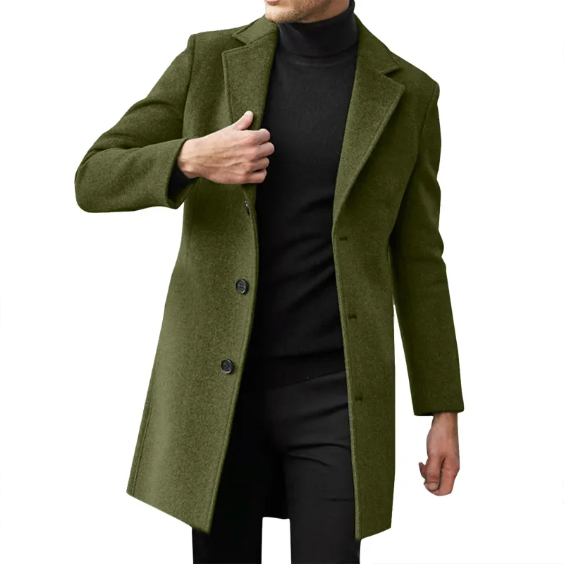 2025 Mode Männer Wolle & Mischungen Herren Casual Business Trenchcoat Herren Freizeit Mantel Männlich Punk Stil Mischungen Staub Mäntel Jacken_voghion.com