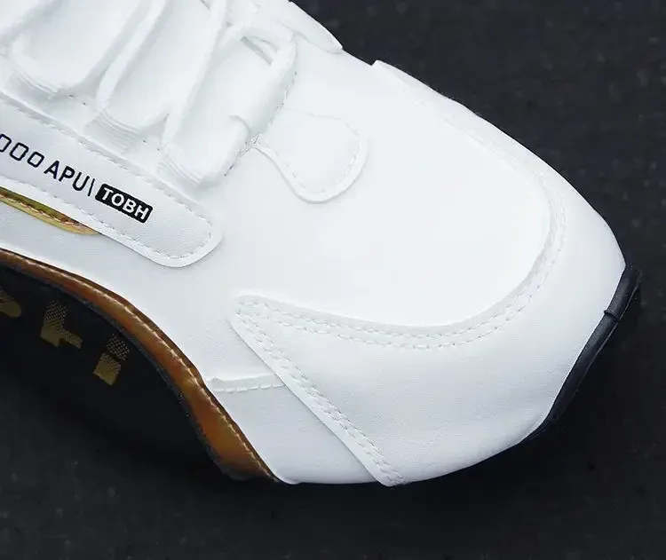 Scarpe da ginnastica casual sportive da uomo in pelle PU impermeabili, leggere, traspiranti, piatte e antiscivolo._voghion.com