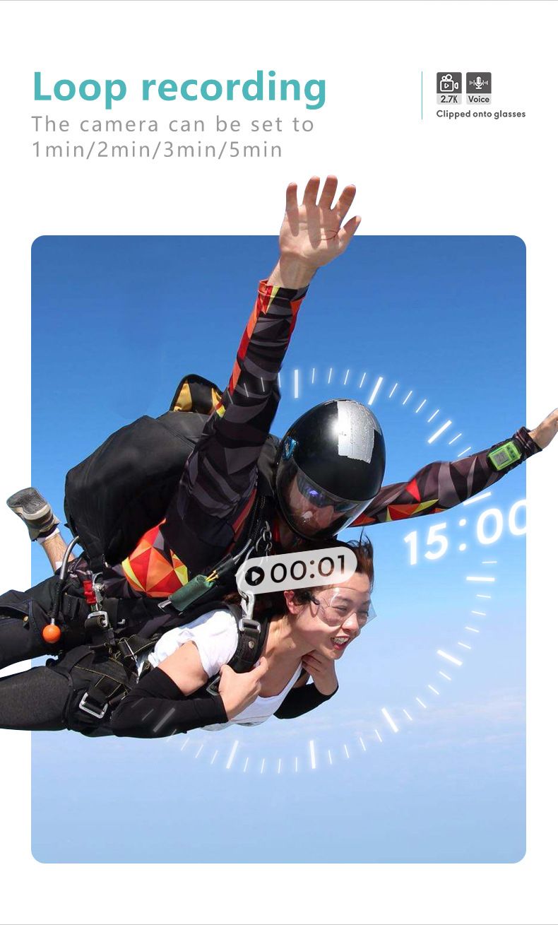 Aurora Lite 28g Lightest Eyewear Action Camera 4K|Hands Free Helmet Camera For Cycling Travel|128GB Memory Vlog For Adventurers_voghion.com