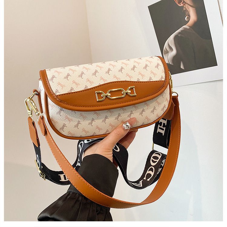 New High-end Fashion Texture Printed Armpit Bag European And American Retro Trend Handheld Single Shoulder Diagonal Cross Bag Popular Item_voghion.com