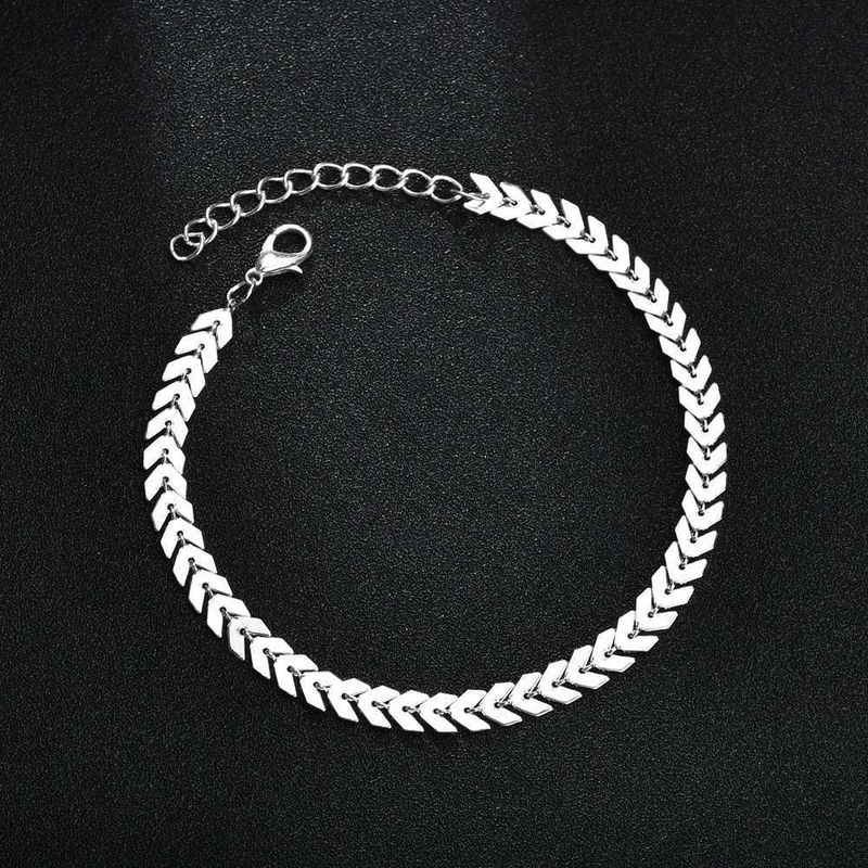 Strandvoet sieraden mode eenvoudige bohemian visgraat pijl unieke vliegtuig ketting enkelband_voghion.com