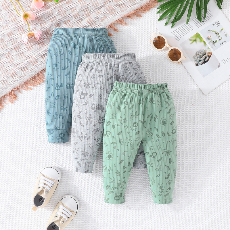 Mother&Kids Boys and girls baby pants three three-color combination casual pants set_voghion.com