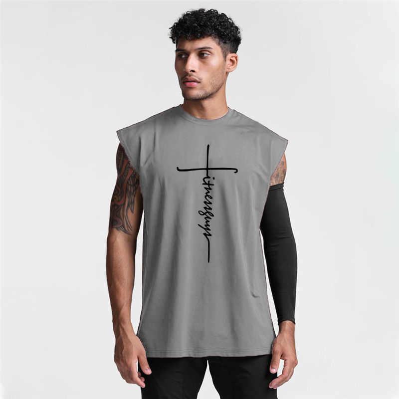 Canotta sportiva in rete ampia che assorbe il sudore per corsa traspirante da uomo, asciugatura rapida, allenamento senza maniche, fitness_voghion.com