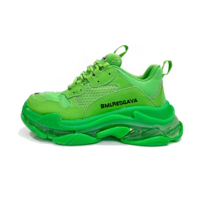 High 1 Version Paris Air Cushion Dad Shoes All White Trendy Versatile Thick Sole Height Increasing Casual Unisex_voghion.com