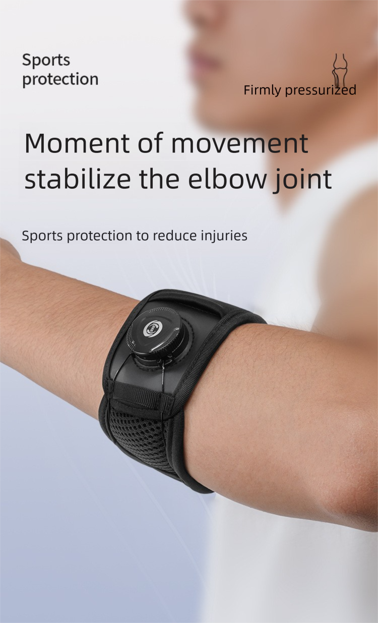 GOUNOD Knob Support Band Fitness Badminton Sports Arm Guard Adjustable Breathable Compression Elbow Brace_voghion.com
