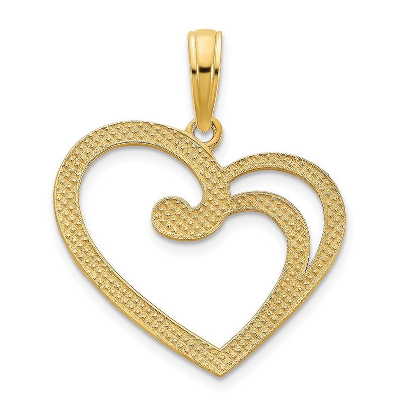 14k Fancy Open Heart Pendant_voghion.com