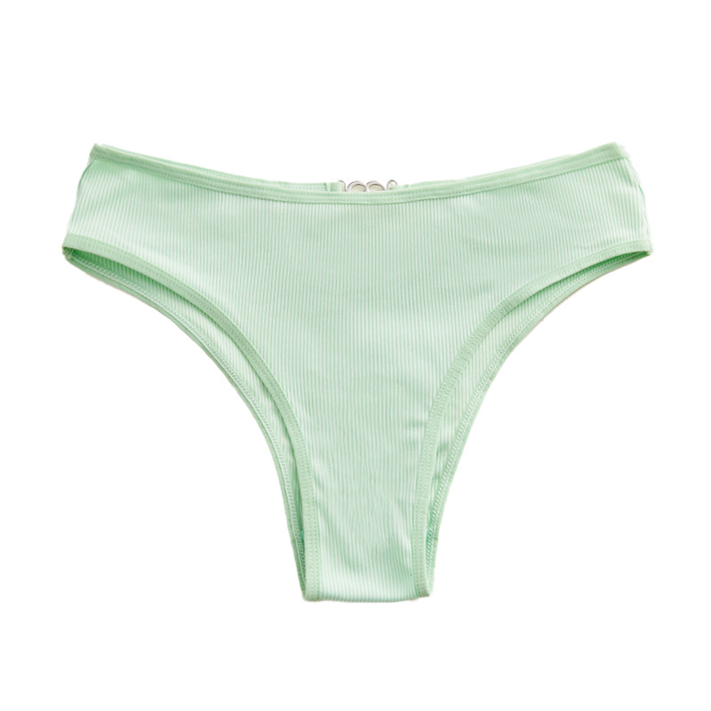 Underwear women's sexy hip lift soft knit mid-waist breathable comfortable micro elastic underwear_voghion.com
