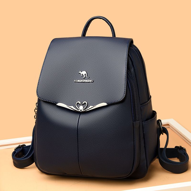 Zaino in morbida pelle di canguro alla moda per donna 2025, nuovo stile coreano, semplice, versatile, grande capacità, borsa da viaggio_voghion.com