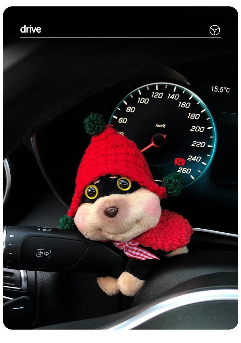 Niedliche Biene Hund Neue Auto Windschutzscheibe Dekoration Plüsch Puppe Wischer Universal Blinker Licht Für Frauen_voghion.com