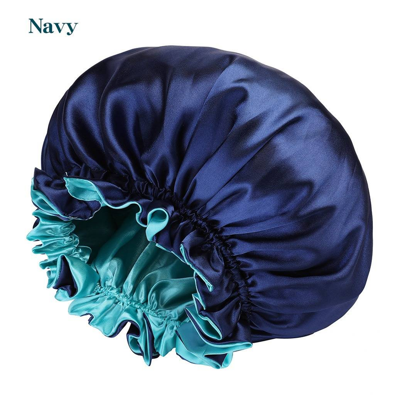 Neue feste Frauen Satin Bonnet Fashion Stain Seidige große Motorhaube für Lady Sleep Cap Headwrap Hut Haar Wrap Zubehör Großhandel_voghion.com