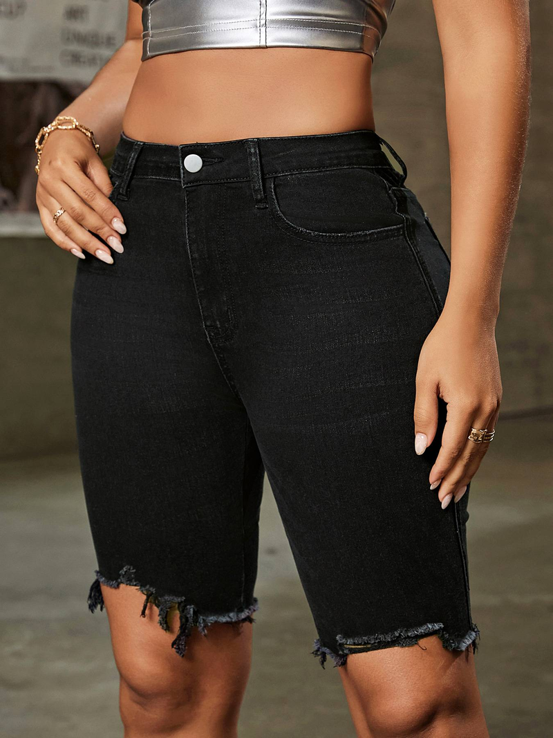 Women's Clothing Denim Shorts High Waist Comfortable Hot Pants Slim Fit Slimming Fashion Straight Casual Denim_voghion.com