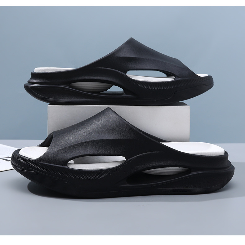 Neue Flip-Flops für Herren mit dicker Unterseite, weicher, elastischer Außenstrand-Rutschfester, modischer, einfacher Sandalen_voghion.com