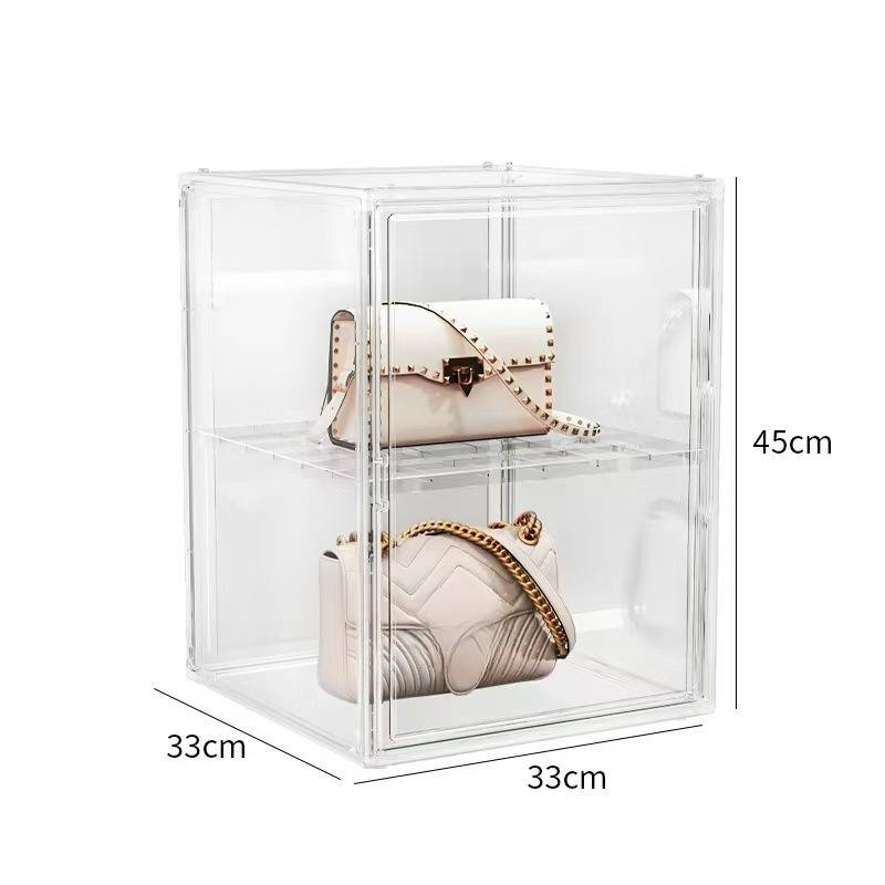 Family Organizer Luxury Handbag Display Case Storage Box For Designer Bags Blind Box Toys Shoes Stackable Dustproof Organizer With Magnetic Door_voghion.com