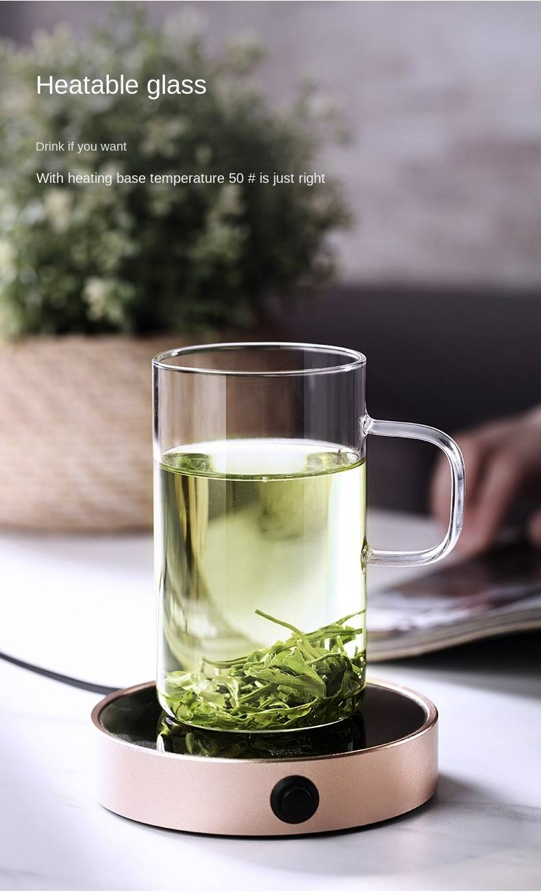 【Confezione da 2】Tazze in vetro resistenti al calore Samadoyo - Design rotondo trasparente per tè verde e latte, tazze dritte con manici_voghion.com
