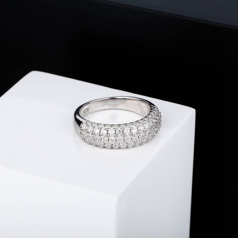 Anillos de plata 925 con textura de diamante, anillo de cielo estrellado de moda, oro australiano_voghion.com
