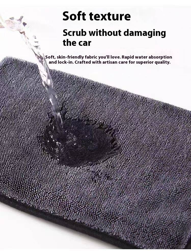Premium Double-Layered Braided Car Wash Towel – Ultra-Absorbent Microfiber, Scratch-Free, Multipurpose Cleaning Cloth For Cars, Windows & Surfaces_voghion.com