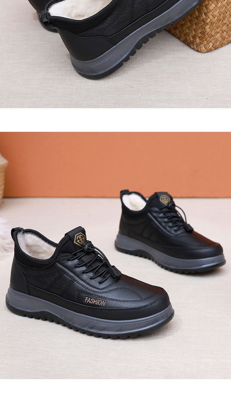 NEW Men's Winter Fleece And Thickened One-step Anti-slip, Waterproof Wool And Warm Cotton Shoes_voghion.com