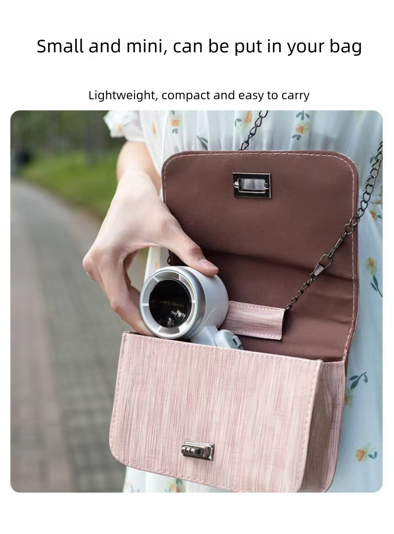 Stackable Turbo Fan - High-Speed USB Rechargeable, Neck/Handheld Portable Mini Cooler_voghion.com