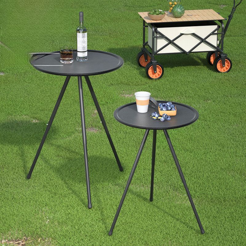 Picknick und Stühle aus legiertem Stahl, tragbar, rund, für Camping, Zubehör, Ausrüstung, kleiner Tisch im Freien_voghion.com