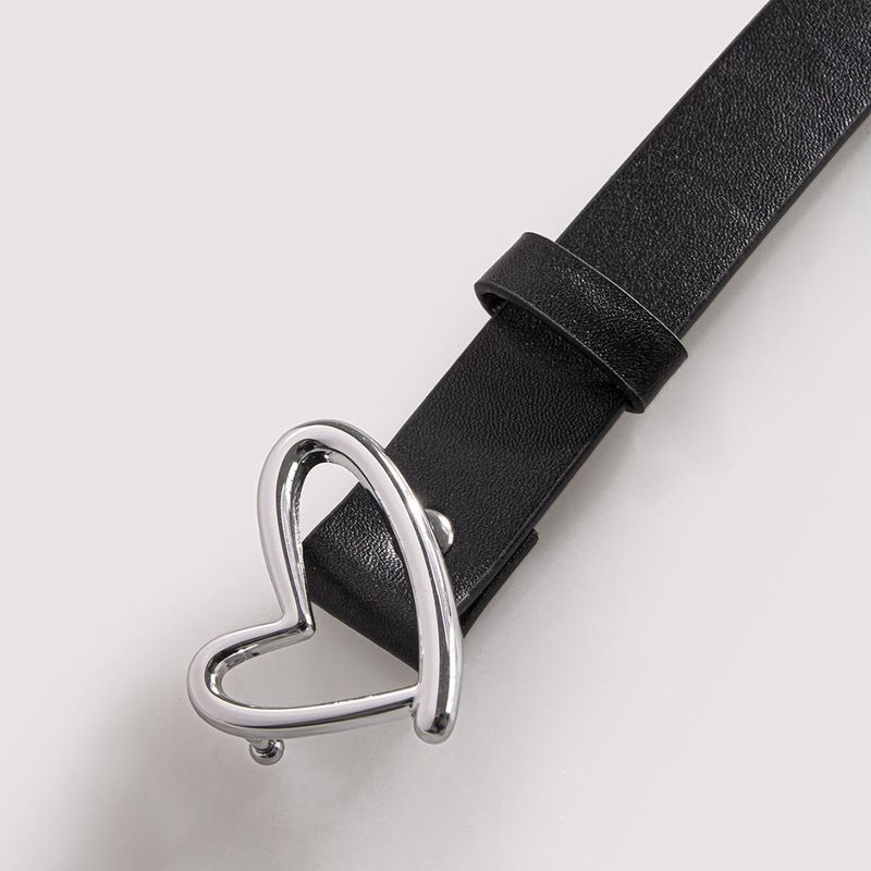 Ceinture fine et polyvalente noire avec lettres d'amour pour femmes, nouvelle collection 2022_voghion.com