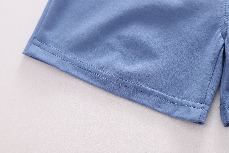 Traje de verano para niños y niños 2024, nueva y atractiva versión coreana, conjunto de dos piezas de pantalones cortos de manga corta para bebé de moda_voghion.com