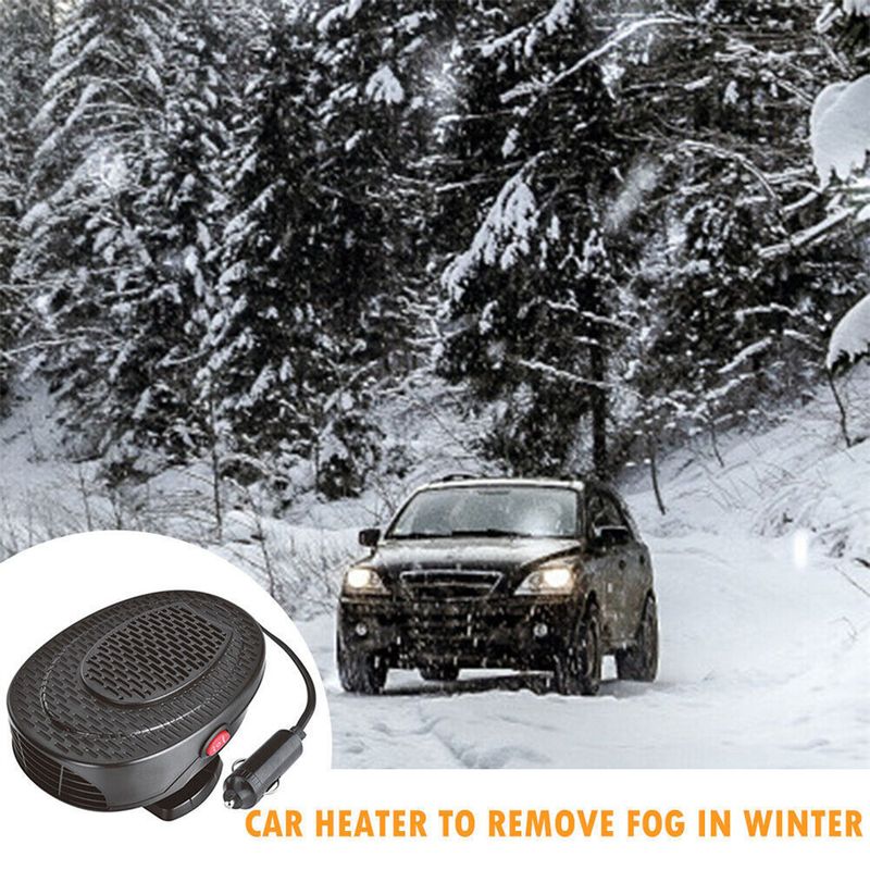 Riscaldatore per auto da 500 W, sbrinatore per parabrezza invernale da 12 V, installazione sul cruscotto, ventola di raffreddamento e riscaldamento, cavo di alimentazione per accendisigari da 1,6 m_voghion.com