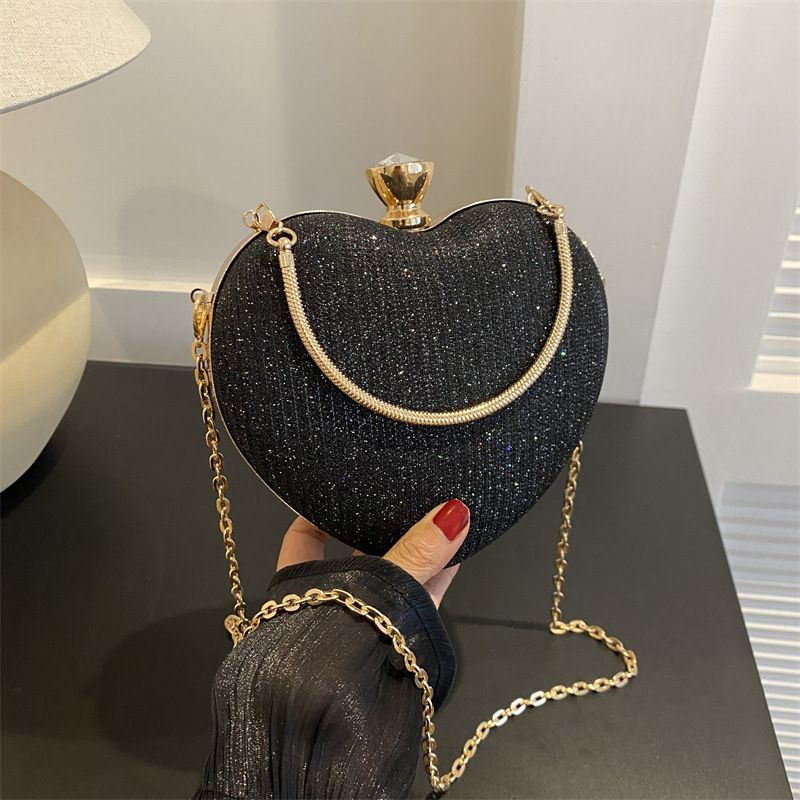 Koreanische Sommer Herz-förmigen 2025 Neue Trendy Nette Mädchen Kleine Stil Handtasche Crossbody Abend Kette Tasche_voghion.com